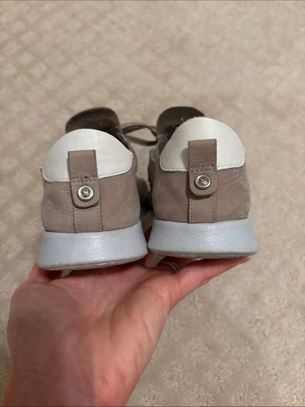 Nurture by Lamaze Taupe Perforated Lace-Up Sneaker